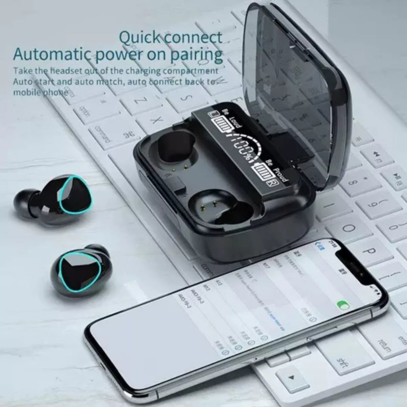 Fone De Ouvido Sem Fio M10 V5.3 Bluetooth Display Touch Android e Iphone