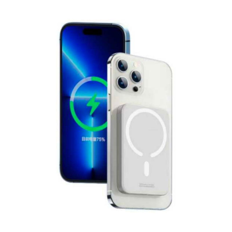 Carregador Portátil 5000Mah Magsafe Indução iPhone Apple Sem fio Bateria Carga Power Bank