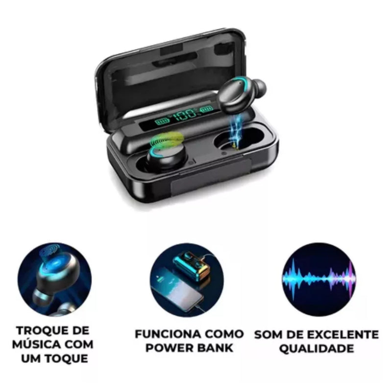 Fone De Ouvido Sem Fio M10 V5.3 Bluetooth Display Touch Android e Iphone