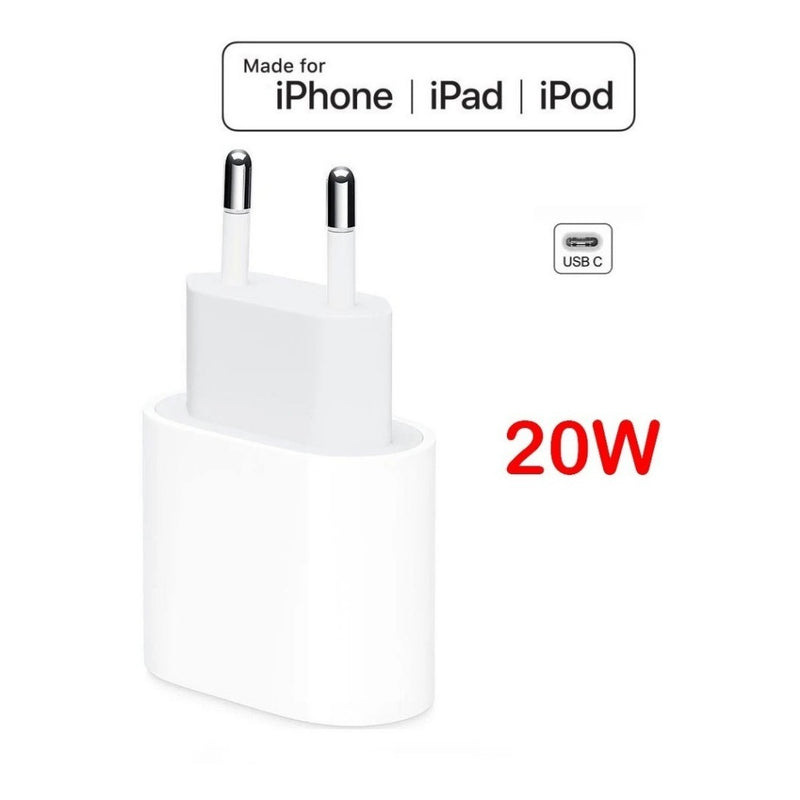 Carregador Para iPhone Fonte + Cabo 20w PD Turbo Rapido Tipo C Lightning