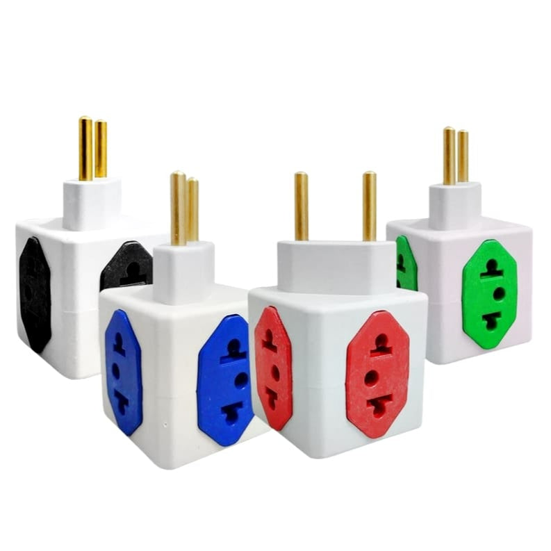 Adaptador De Tomada Kit C/5 Benjamin Cubo 10a/20a 4 Tomadas