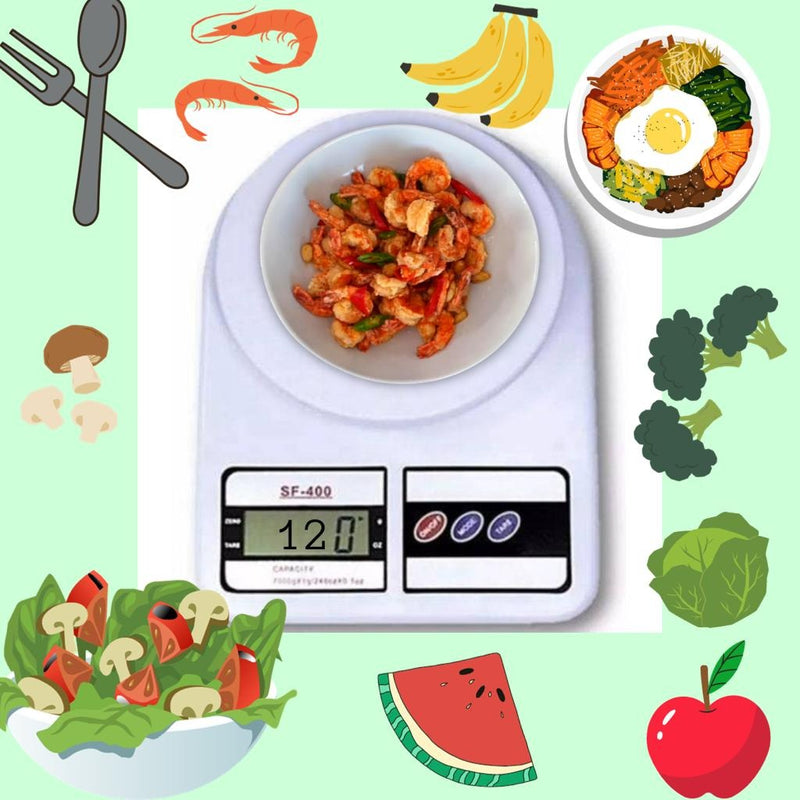 Balança Cozinha Digital 10kg Alta Precisão Dieta e Nutrição Marmitas