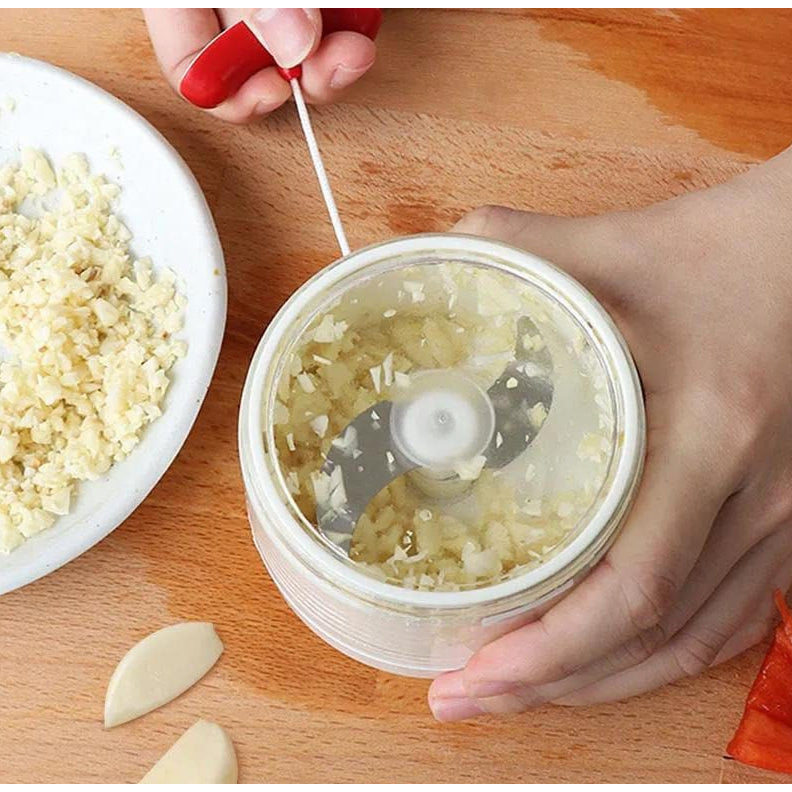 Mini Processador e Triturador de Alimentos Manual, Alho e Cebola