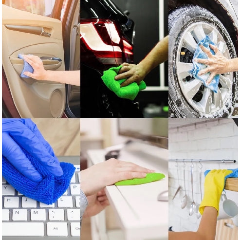 Kit 5 Panos Microfibra Uso Doméstico e Automotivo