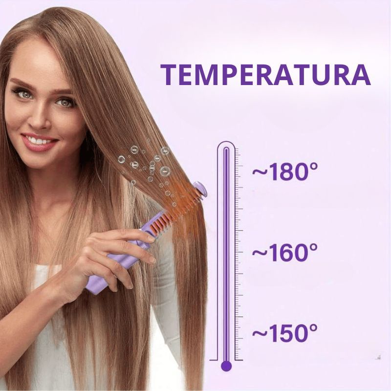 Mini Pente De Alisamento Capilar Recarregável Rápido Portátil USB