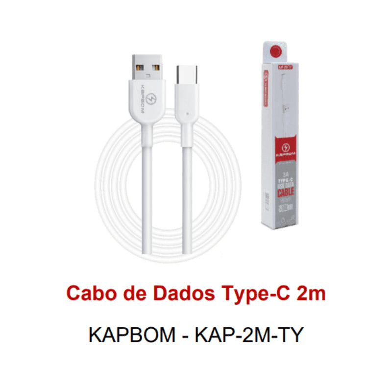 Cabo para Celular USB Tipo C Android 2 Metros