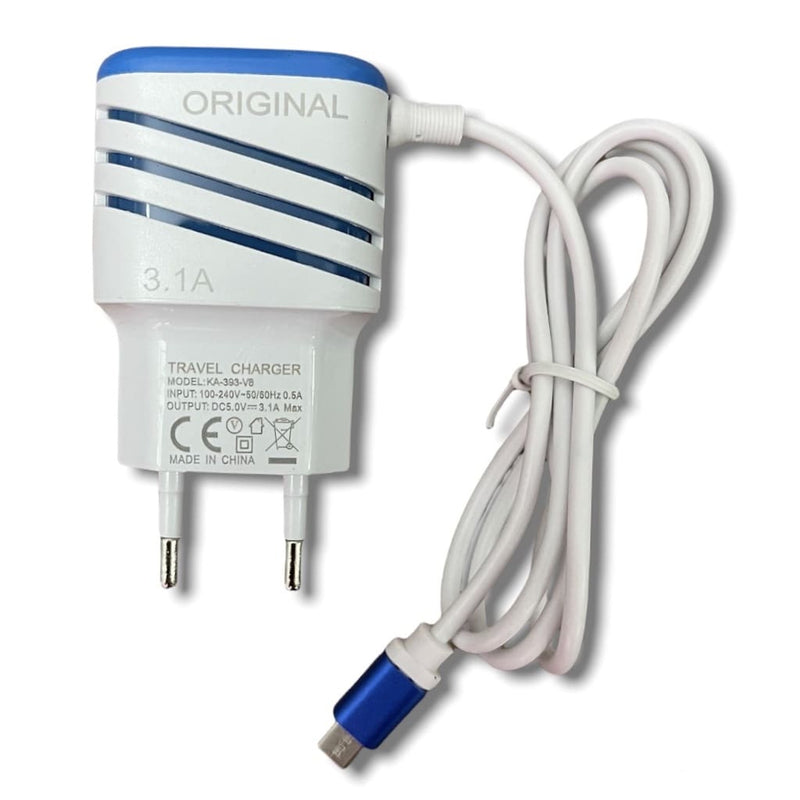 Carregador de Celular Android TIPO C Turbo Fast Charger Duas Saídas USB Homologado ANATEL