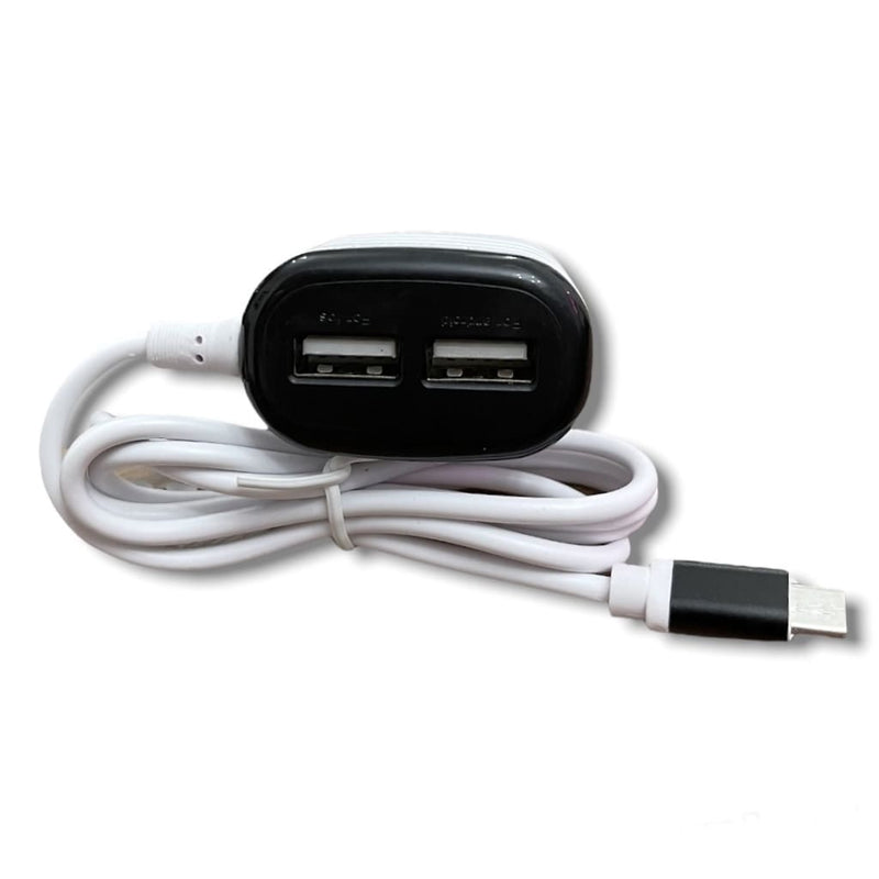 Carregador de Celular Android TIPO C Turbo Fast Charger Duas Saídas USB Homologado ANATEL