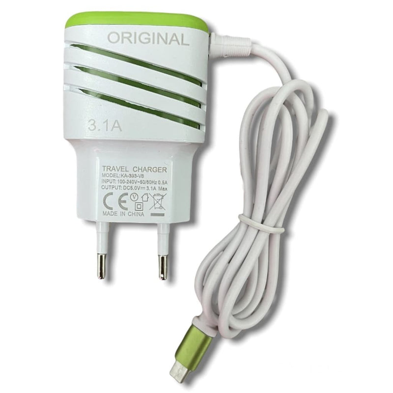 Carregador de Celular Android TIPO C Turbo Fast Charger Duas Saídas USB Homologado ANATEL