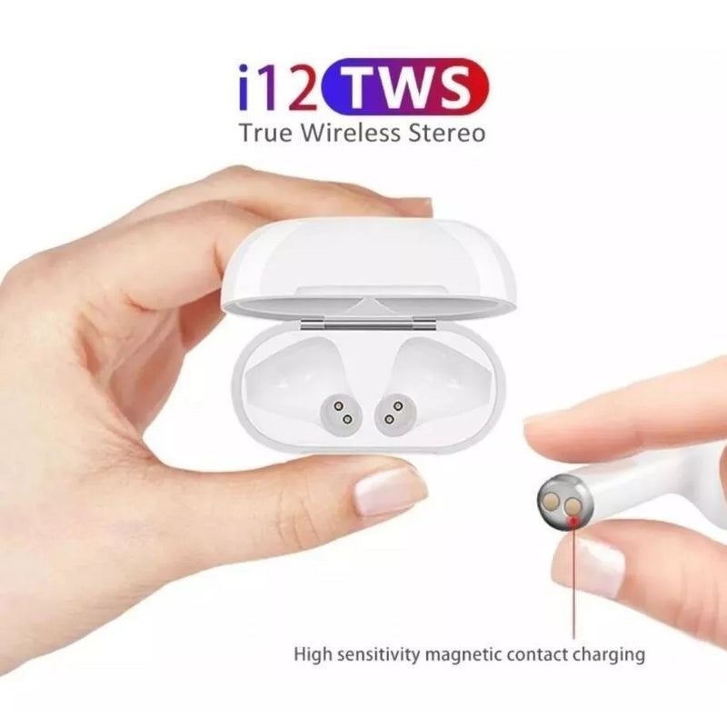 Fone de ouvido i12 Tws Bluetooth 5.0 Com Microfone Para IOS Android Recarregável Sem Fio
