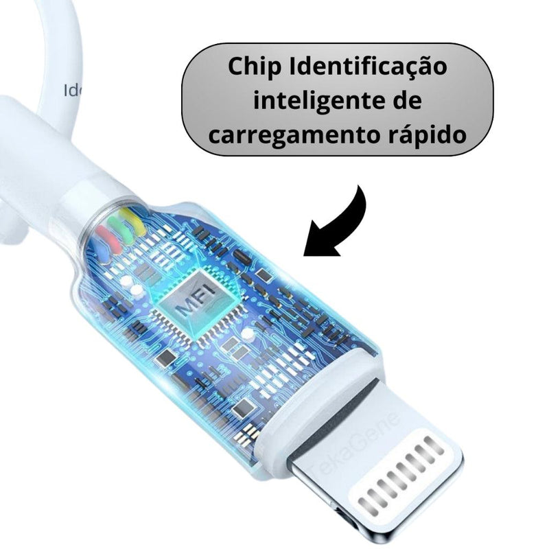 Cabo Para Carregador de Celular iPhone USB Para Lightning 1 Metro