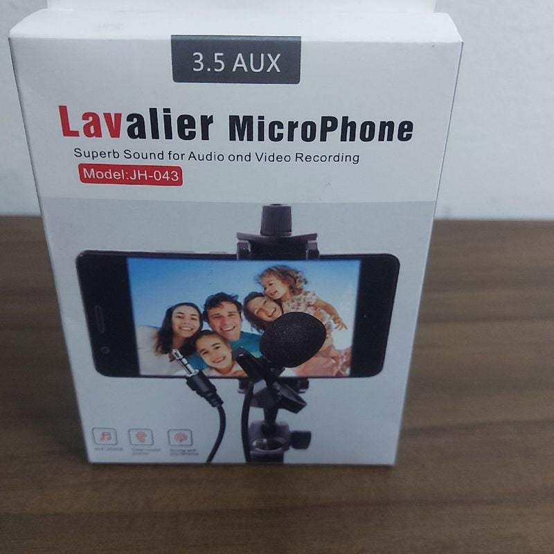 Microfone De Lapela Lavalier Plug P2 Profissional Celular Smartphone PC Notebook Gravador de Voz