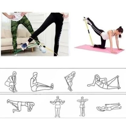 Elástico de Tensão Extensor Exercícios Musculação Treino Ombro Braço Glúteos Academia Em Casa
