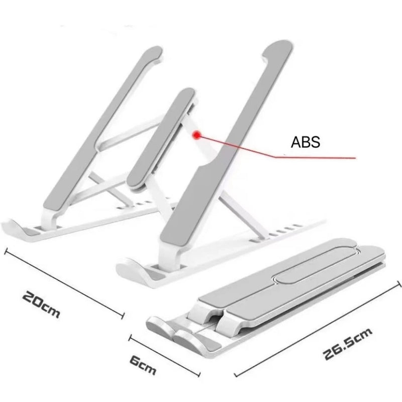 Suporte Base de Apoio para Notebook Tablet Antiderrapante Dobrável Ajustável Portátil Home Office