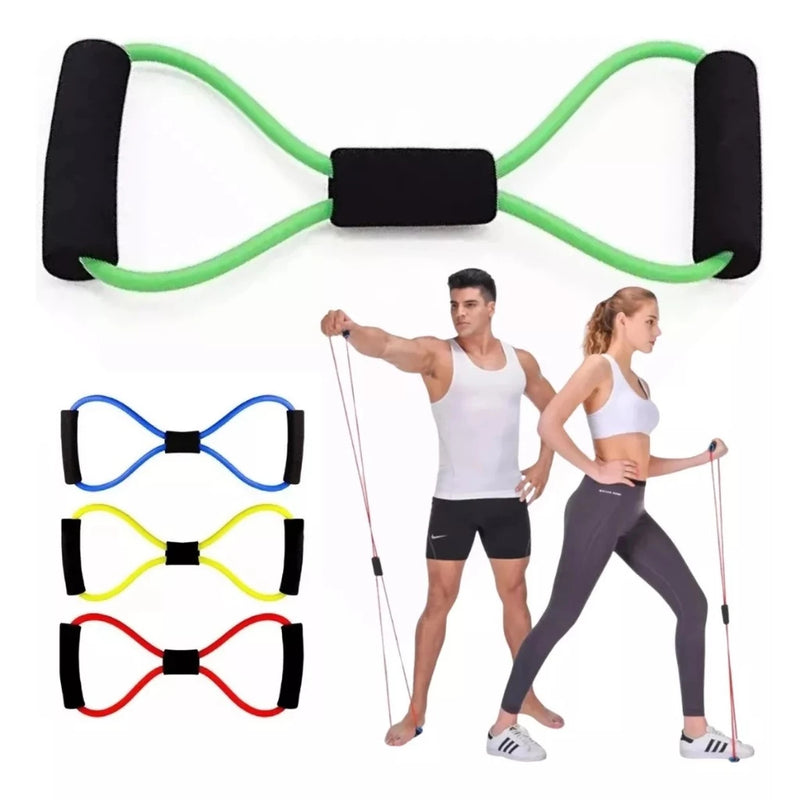 Elástico de Tensão Extensor Exercícios Musculação Treino Ombro Braço Glúteos Academia Em Casa