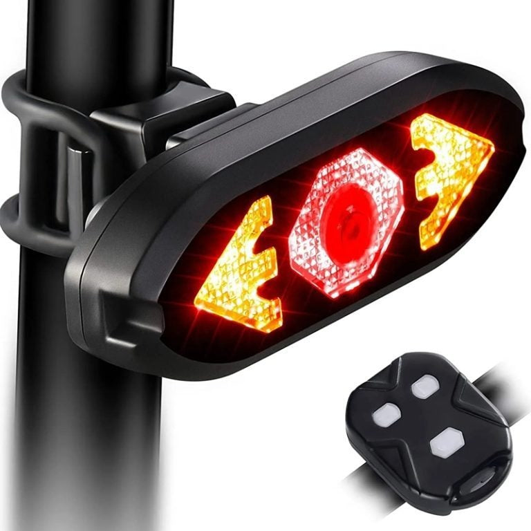 Lanterna Traseira Bike Com Seta e Controle Remoto para bicicleta