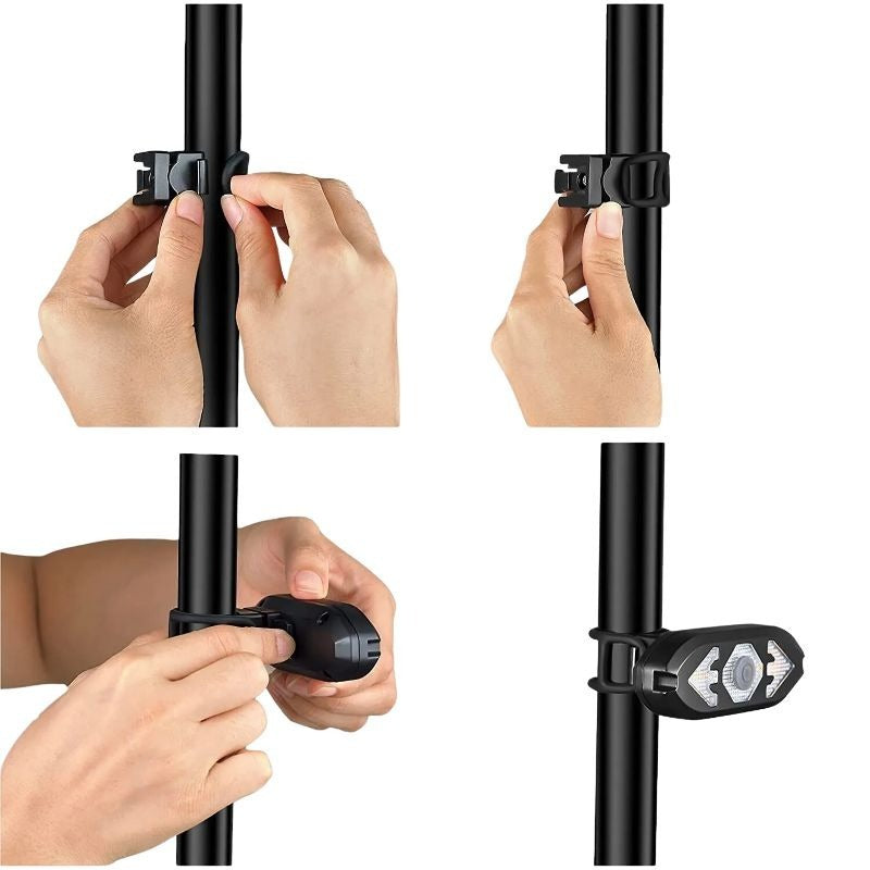 Lanterna Traseira Bike Com Seta e Controle Remoto para bicicleta