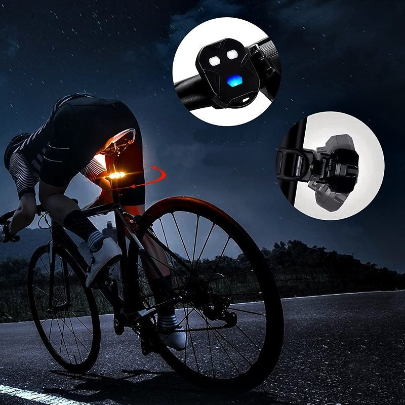 Lanterna Traseira Bike Com Seta e Controle Remoto para bicicleta