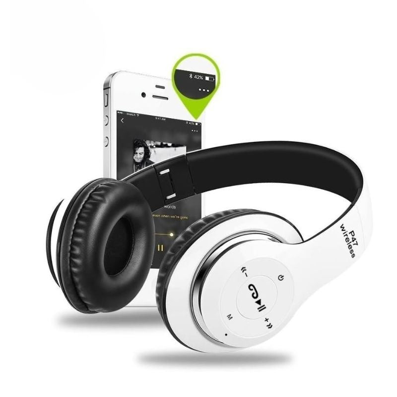 Headphone Fone Sem Fio P47 Bluetooth/AUX/FM Redução de Ruído Áudio Premium Conforto Presente