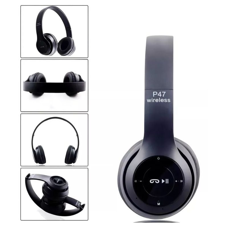Headphone Fone Sem Fio P47 Bluetooth/AUX/FM Redução de Ruído Áudio Premium Conforto Presente