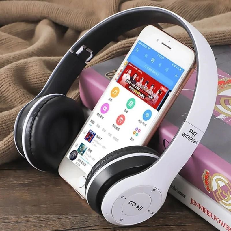 Headphone Fone Sem Fio P47 Bluetooth/AUX/FM Redução de Ruído Áudio Premium Conforto Presente