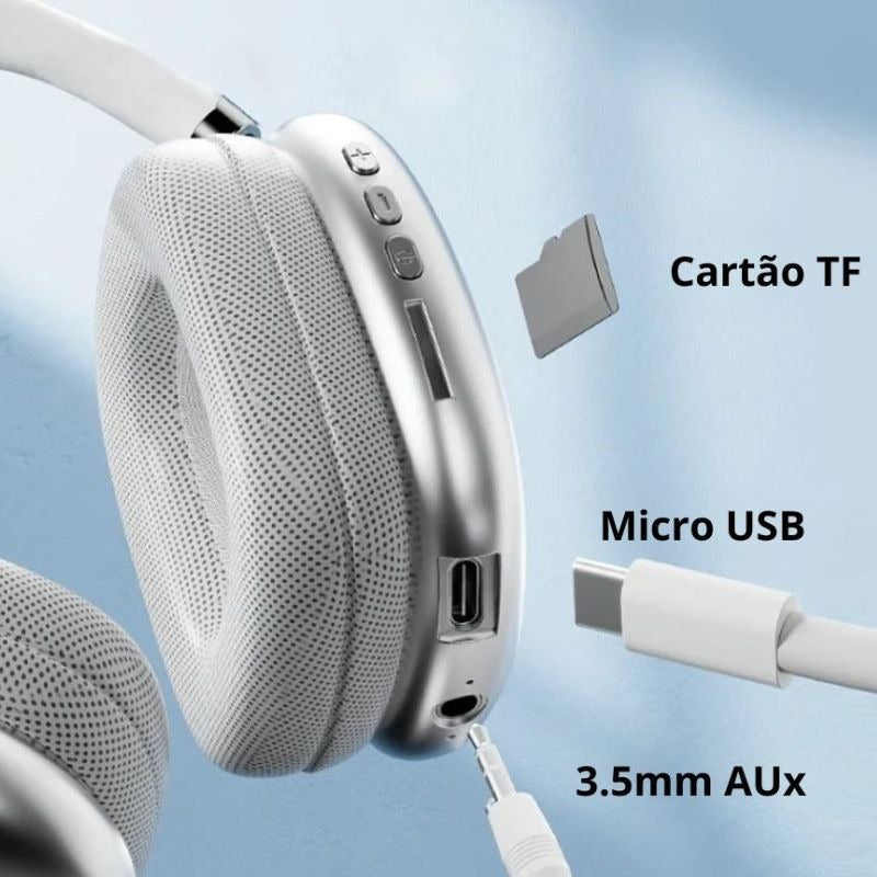 Fone de Ouvido Bluetooth Sem Fio Headphone Bluetooth Recarregável Air Top Casual Esportivo Academia