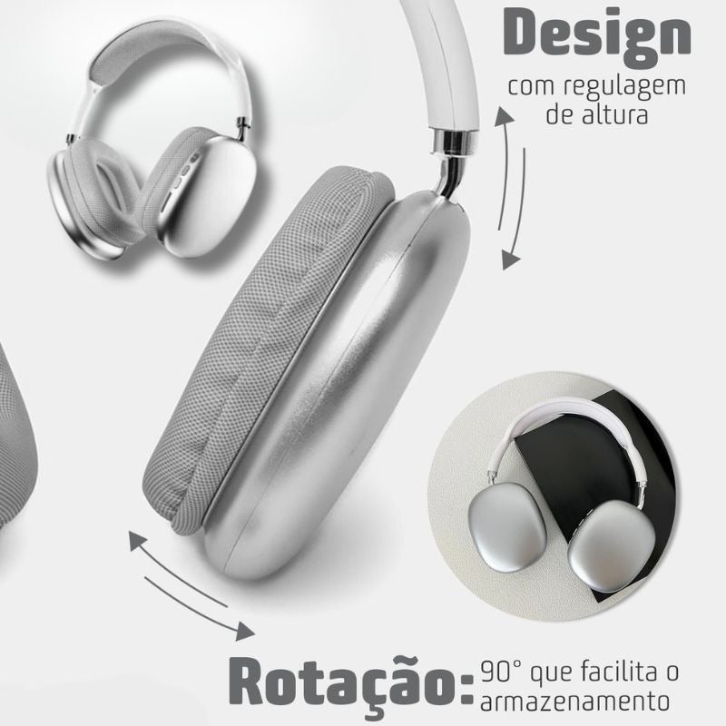 Fone de Ouvido Bluetooth Sem Fio Headphone Bluetooth Recarregável Air Top Casual Esportivo Academia