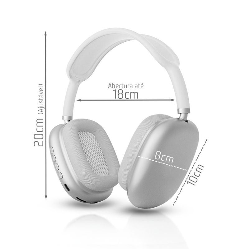 Fone de Ouvido Bluetooth Sem Fio Headphone Bluetooth Recarregável Air Top Casual Esportivo Academia